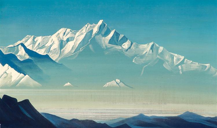 Mount of five treasures (Two worlds) - Nicholas Roerich